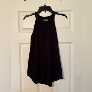 Joe's USA Black Sleeveless Tank Top with High Neckline